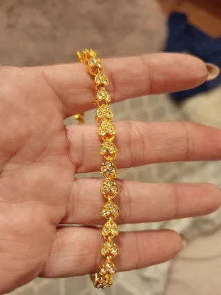 Pulsera Acero Corazones Brillantes