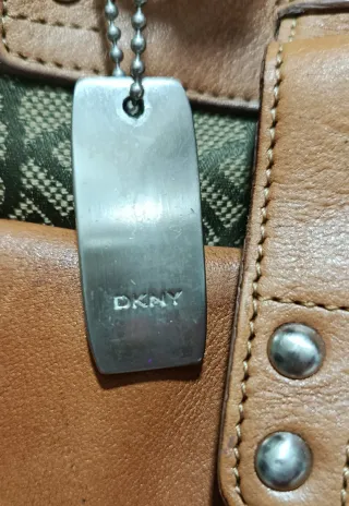 Bolso DKNY Marrón Cuero y Lona Monogram