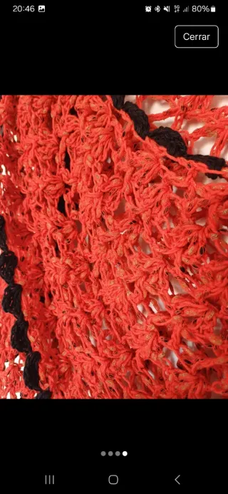 Chal tejido a mano mujer.