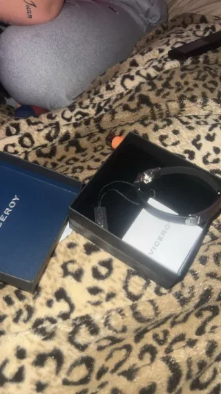 Pulsera Viceroy Hombre Negra y Plateada