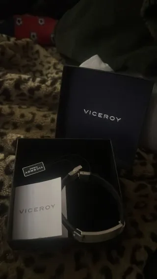 Pulsera Viceroy Hombre Negra y Plateada