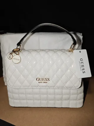 Bolso Guess Blanco Acolchado