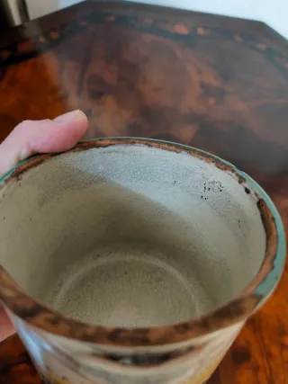 Vecchio vaso ceramica Caltagirone