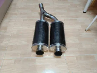 Silencioso Doble Carbono Moto