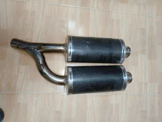 Silencioso Doble Carbono Moto