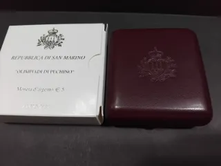 Moneda 5 Euros San Marino 2008 Olimpiadi di Pechin