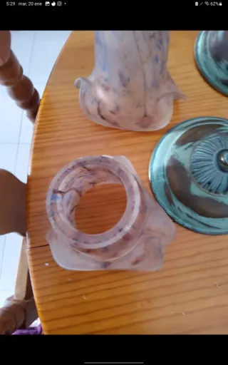 2 Lámparas Vidrio Art Déco Vianne