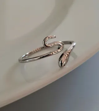 Anillo Serpiente Plata de Ley Ajustable