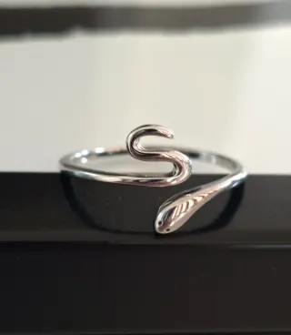 Anillo Serpiente Plata de Ley Ajustable