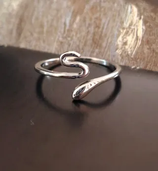 Anillo Serpiente Plata de Ley Ajustable