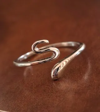 Anillo Serpiente Plata de Ley Ajustable
