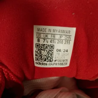 Adidas Campus 00s Rosso Bianco Taglia 41 1/3