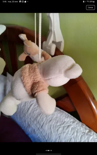 Móvil musical cuna peluches