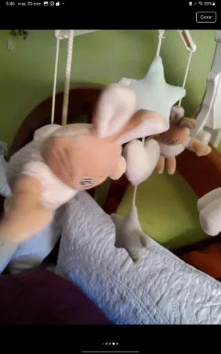 Móvil musical cuna peluches