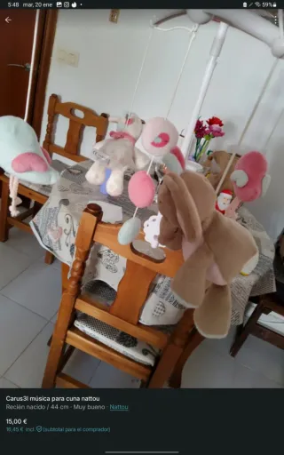 Móvil Musical Nattou para Cuna