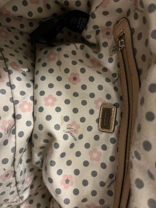 Borsa Guess donna rosa e beige