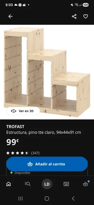 Estantería Escalera Pino Trofast IKEA