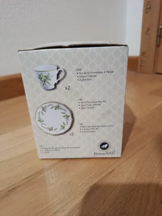 Set de té de porcelana 4 piezas