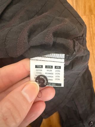 Camisa Mujer Marrón con Volantes.