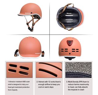 Capacete de bicicleta RHOKIC cor de terracota