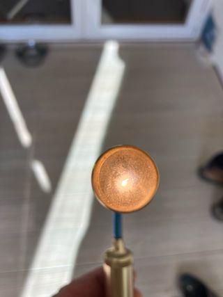 Lámpara inspección latón antigua