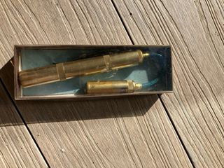 Lámpara inspección latón antigua