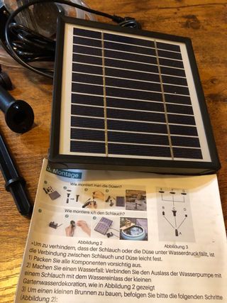 Luz Solar Jardim Lago Bomba Água