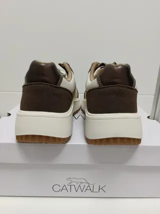 Zapatillas Catwalk Talla 39 Marrón/Blanco