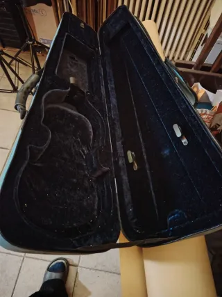 Custodia per violino rigida in tessuto grigio