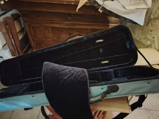 Custodia per violino rigida in tessuto grigio