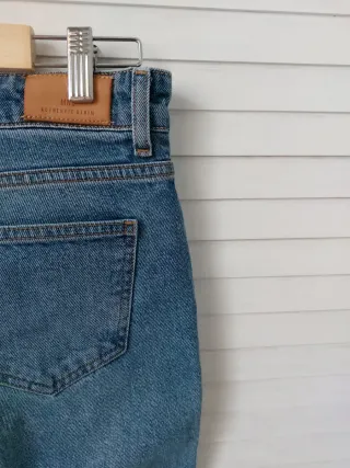 Pantalón tejano recto Pull&Bear azul