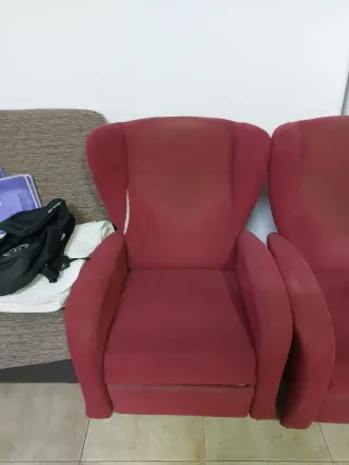 Sillones relax rojos (2 unidades)