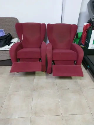 Sillones relax rojos (2 unidades)
