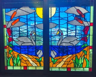 Vidriera emplomada doble acristalamiento