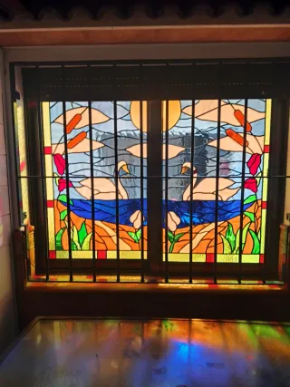 Vidriera emplomada doble acristalamiento