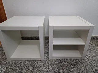 Mueble estantería y banco Ikea blanco