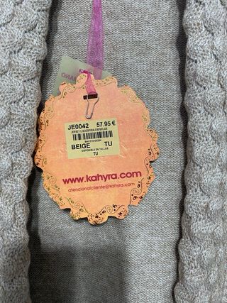 Cárdigan largo de punto beige sin estrenar