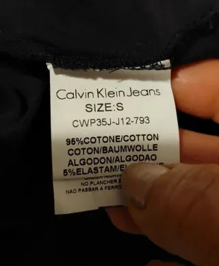 Maglietta CK Jeans grigia con strass