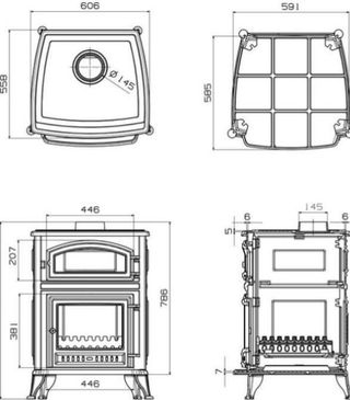 Estufa Leña Horno Antares 18 Kw CAST1023