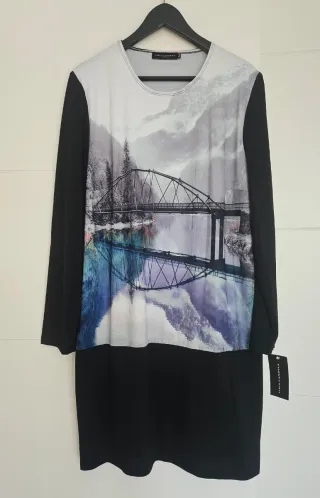 Vestido Lola Candela Estampado Puente Río Talla 52