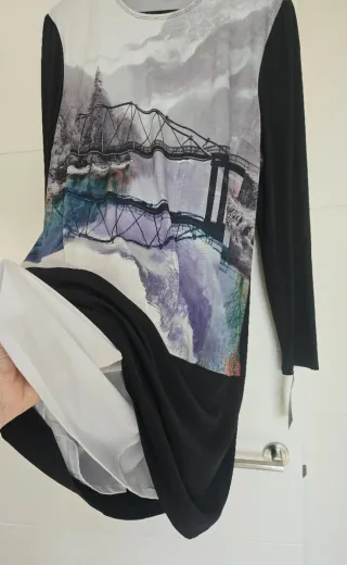 Vestido Lola Candela Estampado Puente Río Talla 52