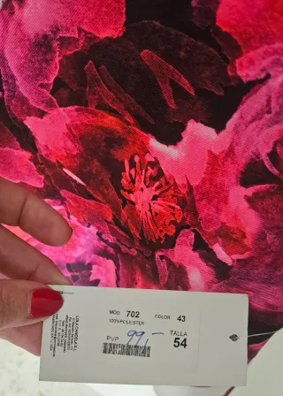 Vestido fiesta Lola Candela floral pink blanco 54