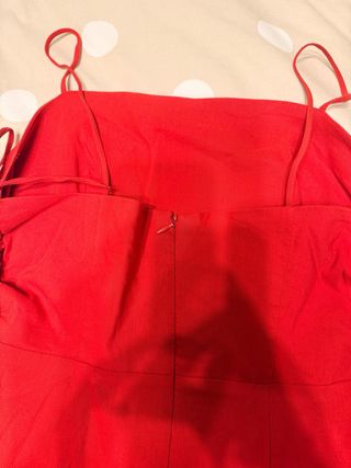 Vestido Zara Rojo Tirantes Talla L