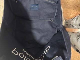 Bolso Tote Lona Polo Club Azul Sin Uso