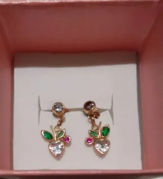 Pendientes oro con piedras