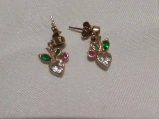 Pendientes oro con piedras