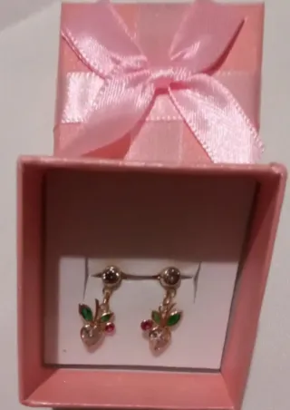 Pendientes oro con piedras