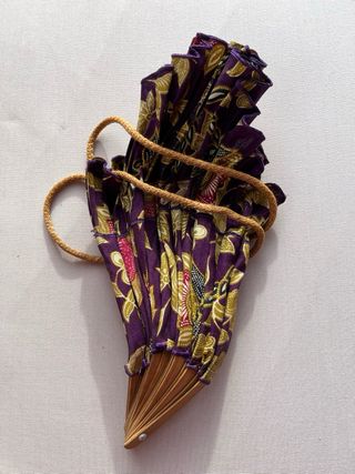 4 Exclusivos Sombreros abanicos de Bambú y Batik