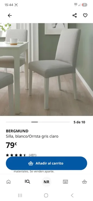 Conjunto mesa y sillas comedor IKEA Ekedalen