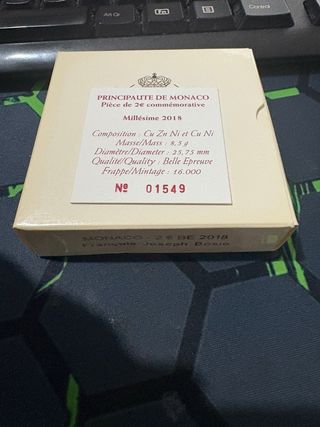 Caja Moneda 2€ Monaco 2018 Belle Epreuve